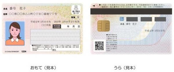 個人番号カード（見本）